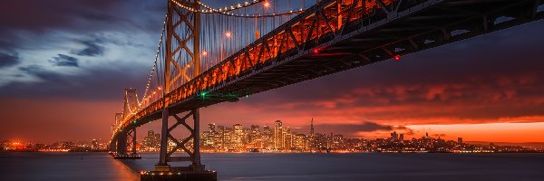 Golden Gate, Most, Noc, San Francisco