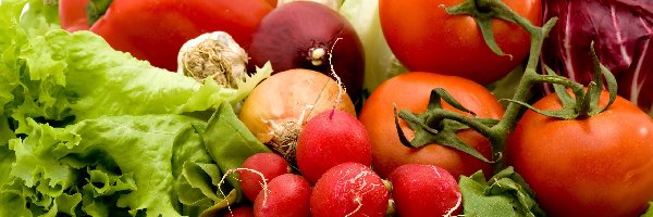 Rzodkiewki, Papryka, Pomidory, Sałata