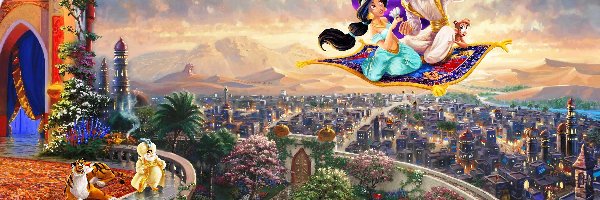 Aladdin, Thomas Kinkade, Disney, Aladyn