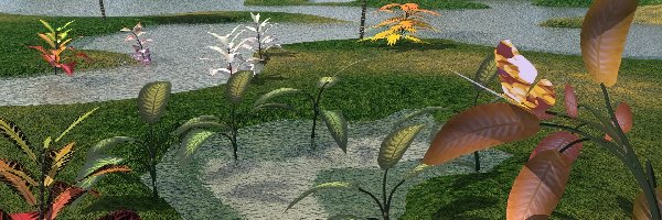 Wektorowa, rośliny, przyroda, 3D