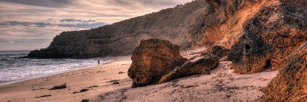 Morze, Wybrzeże, Skały, Plaża