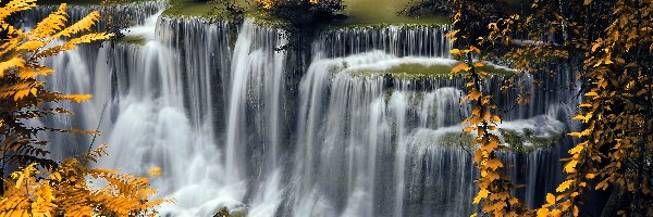 Rzeka, Wodospad, Jesień