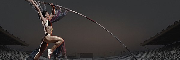 sport, kobieta, Skok o tyczce