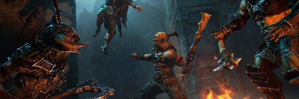 Middle-earth : Shadow of Mordor, Walka, Śródziemie : Cień Mordoru, Orki, Ogień