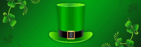 Podkowy, Kapelusz, Koniczynki, Dzień św.Patryka