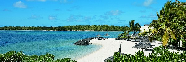 Plaża, Niebo, Ocean, Mauritius