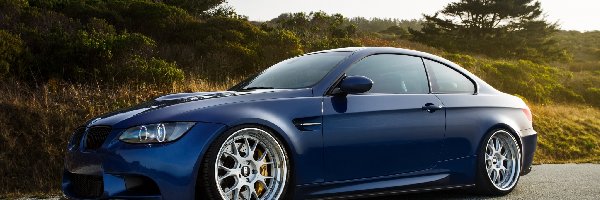 BMW M5, Drzewa, Droga, Niebieskie