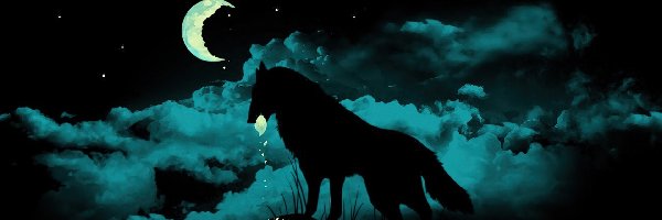 Noc, Księżyc, Wilk