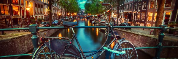 Domy, Holandia, Amsterdam, Rower