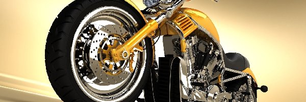 Chopper, Motocykl, Żółty, Harley Davidson