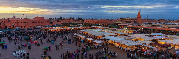 Marrakesz, Ludzie, Targ, Maroko