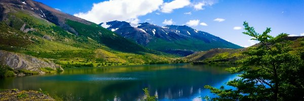Jezioro, Chile, Park Narodowy, Góry