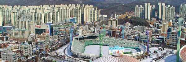 Korea Południowa, Miasto, Suwon, Zima, Góry