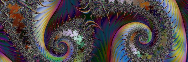 Kolorowy, Grafika, Fraktal, Spirale