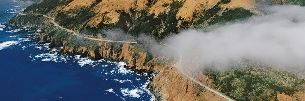 California, Mgła, Morze, Big Sur