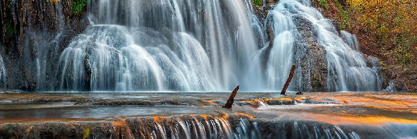 Stany Zjednoczone, Skały, Rzeka, Navajo Falls, Wodospad, Arizona, Havasu Creek