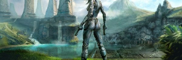 Dziewczyna, Broń, Earthise Cg Girl