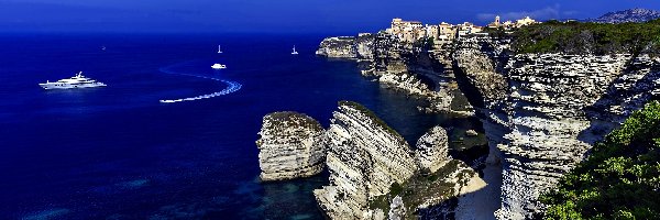 Bonifacio, Francja, Korsyka, Wybrzeże, Morze Śródziemne
