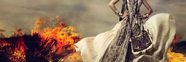 Ogień, Sukienka, Gisele Bundchen