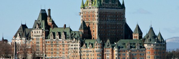 Zamek Frontenack, Quebec, Hotel Château Frontenac, Zima, Kanada