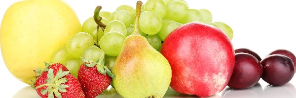 Jabłka, Owoce, Gruszki, Winogrona