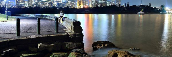 Kamienie, Sydney, Rzeka, Australia, Miasta, Panorama