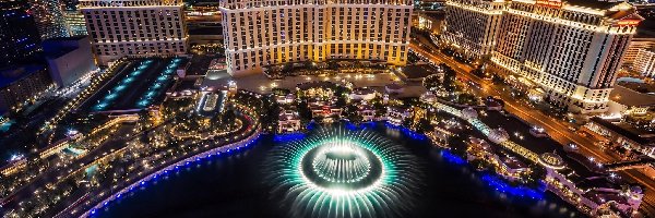 Hotel Bellagio, Fontanna, Kasyna, USA, Las Vegas