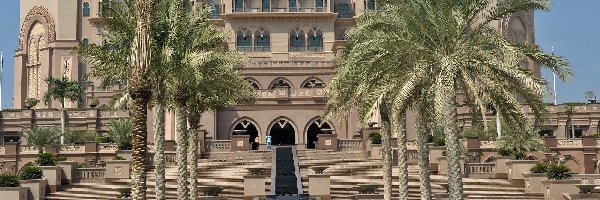 Hotel, Palace, Emirates, Abu Dhabi, Palmy