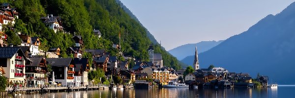 Hallstatt, Góry, Jezioro, Austria