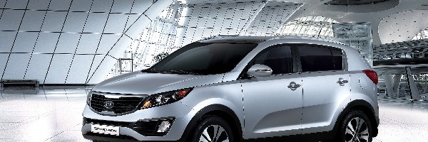 Kia Sportage, SUV, Srebrny