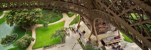 Wieża Eiffla, Park, Paryż, Francja