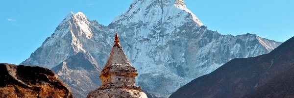 Himalaje, Szczyt, Góry, Świątynia, Ama Dablam