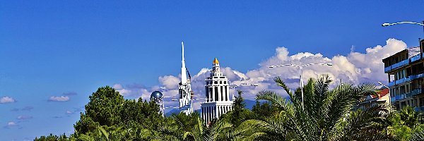 Park, Pałac, Palmy, Batumi