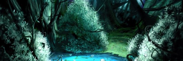 Dziewczynka, Pies, Jezioro, Cyril Rolando