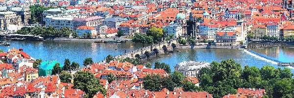 Karola, Czechy, Wełtawa, Rzeka, Most, Europa, Dom, Praga