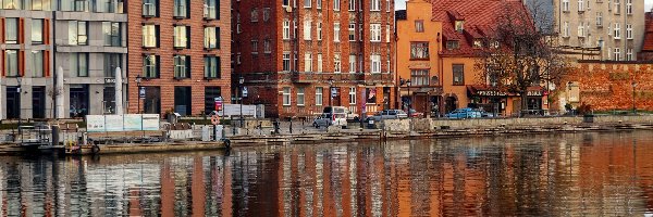 Gdańsk, Motława, Nabrzeże, Rezeka, Budynki