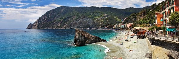 Góry, Włochy, Monterosso, Morze