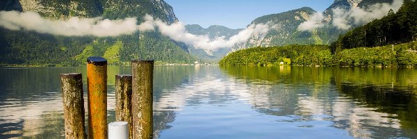 Austria, Jezioro Hallstättersee, Hallstatt, Góry Alpy