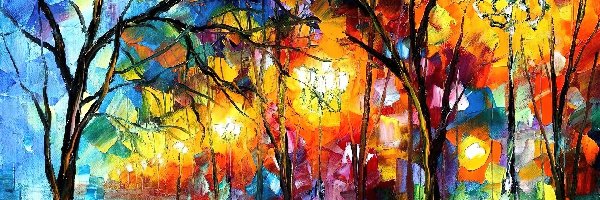 Aleja, Park, Leonid Afremov