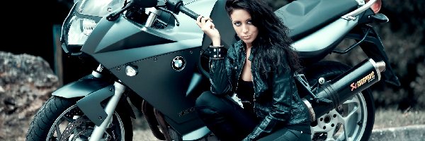 Kobieta, BMW, Motocykl