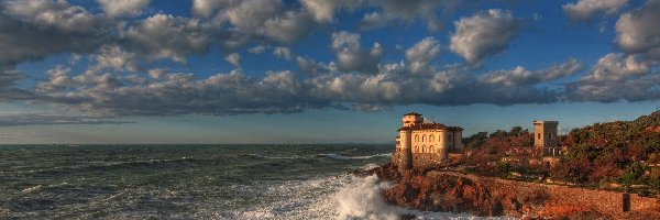 Morze, Boccale, Zamek, Włochy, Livorno