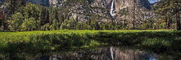 Rzeka, Park Narodowy Yosemite, Góry, Drzewa, Stan Kalifornia, Stany Zjednoczone