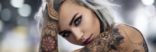 Tatuaże, Makijaż, Kobieta
