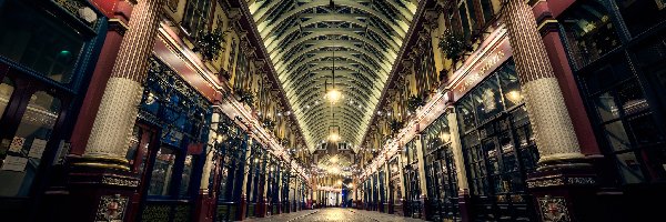 Sklepy, Leadenhall Market, Alejka, Bruk, Londyn, Anglia