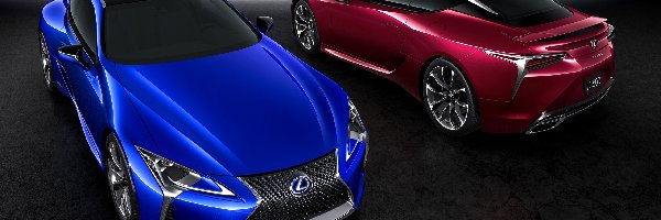 Lexus LC 500, Niebieski, Czerwony