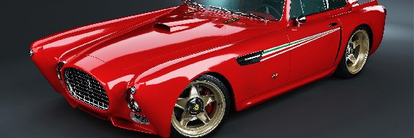 Ferrari, Zabytkowe, Auto, Czerwone