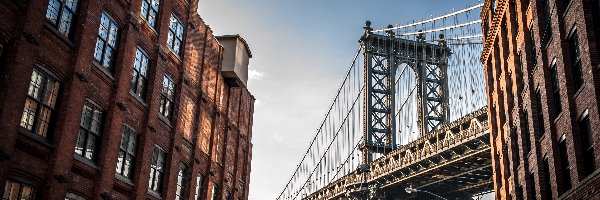 Stany Zjednoczone, Manhattan, Nowy Jork, Domy, Most Manhattan Bridge