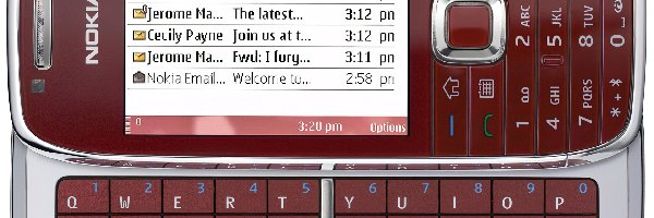 Gmail, Wiśniowy, Nokia E75