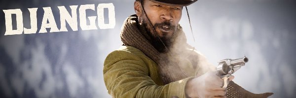 Django Unchained, Pistolet, Jamie Foxx, Kapelusz, Western