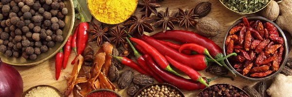 Papryka, Miseczki, Chilli, Przyprawy